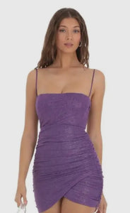 Lucy In The Sky Glitter Mesh String Back Dress