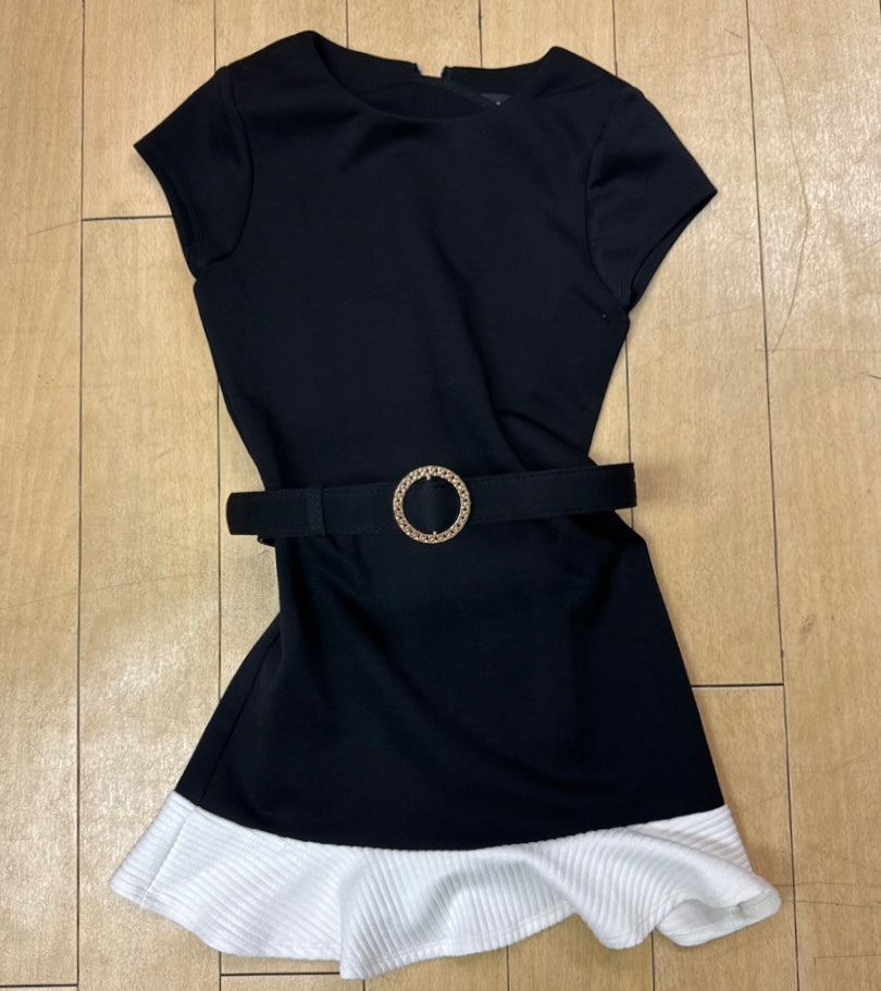 Gold Rush Ruffle Btm Elle dress W Belt