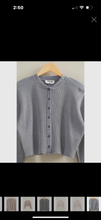 Load image into Gallery viewer, Double Zero Thermal Button Down Crop LS Tee
