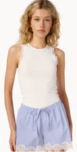 Load image into Gallery viewer, Cami Rian Rib Knit Tank Side Lace
