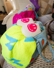 Load image into Gallery viewer, Happy Face &amp; Lightning Plush Throw Blankets
