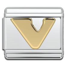 Load image into Gallery viewer, Italian Charm Letters A-Z - 9mm Gold Bracelet Charms
