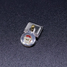 Load image into Gallery viewer, Italian Bracelet Dangle Charm - 9mm Santa Claus Holiday Links
