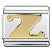 Load image into Gallery viewer, Italian Charm Letters A-Z - 9mm Gold Bracelet Charms
