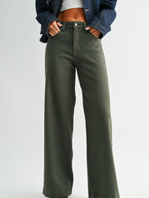 Load image into Gallery viewer, Clean Hem Full Length Wide Leg - Dark Olive
