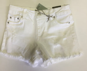 Tractor White Frayed Short